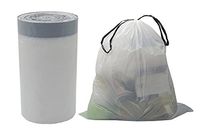 Besli 2.6-3.2 Gallon Drawstring Strong Trash Bag Garbage Bag (2.6~3.2 Gallon(100 Bags), White)