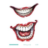 UOKNICE Halloween Waterproof Temporary Tattoo Sticker Scar Terror Wound Blood Injury Hot