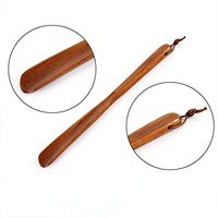Studyset Wooden Shoe Horn Long Handle Shoe Lifter Professional Shoe Spoon Home Tools Lotus Straight Handle Shoe 32cm