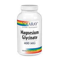 Solaray Magnesium Glycinate 400 Milligram | May Support Bone and Cardiovascular Health | Enhanced Absorption | Lab Verified |VegCaps (240 Count)