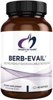 Designs for Health Berb-Evail - 400mg Berberine HCl for Blood Sugar Support (60 Softgels)