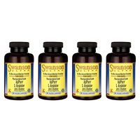 Swanson Amino Acid Ajipure L-Arginine (Pharmaceutical Grade) with Ornithine 90 Veg Capsules (4 Pack)