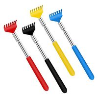 biteri Men Women Back Scratcher Portable Adjustable Retractable Extendable Back Scratcher for Home Travel Office Red Black Yellow Blue 4 Pack
