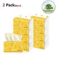 8 Pack 3 Ply Multi-Fold Organic Bamboo Toilet Paper,All Natural Eco Friendly Bath Tissue for kitchen Bathroom Living Room