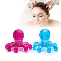 2 Pack Portable Crystal Claw Massage Handheld Octopus Massager for Relieving Head Scalp Neck Abdomen Back Muscle Pain Release Relax (Blue and Rose)