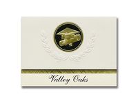 Signature Announcements Valley Oaks (Sacramento, CA) Graduation Announcements, Presidential style, Elite package of 25 Cap & Diploma Seal. Black & Gold.