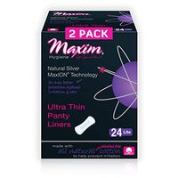 MaxION Cotton Panty Liners for Women, Natural Panty Liners, Ion Odor Control Pantie Liners, Chlorine Free, Chemical Free, Eco Friendly, 2 Packs of 24
