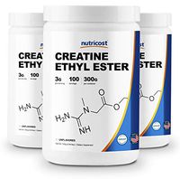 Nutricost Creatine Ethyl Ester (CEE) 300 Gram Bottles (3 Pack) - Pure Creatine Ethyl Ester - 3000mg Per Serving