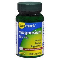 Sunmark Magnesium Tablets, 250 mg, 100 Tabs by Sunmark