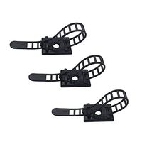 25pcs Cable Clips the Adhesive Cable Ties, Adjustable Nylon Cable Zip Ties and Adhesive Cable Clips with Optional Screw Mount for Cord Management (Black)