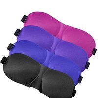Lightweight and Comfortable, Super Soft, Sleep Mask,4 Pack Lightweight & Comfortable Super Soft With 4 Pack Ear Plugs Adjustable 3D Contoured Eye Masks for Sleeping, Travel, Shift Work, Naps, Best Nig