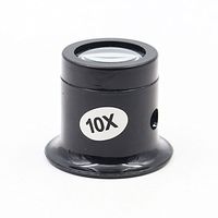 ZZH Practical Magnifying Lens Loupe Watch Microscope Glass Mirror Black Durable