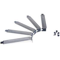 SMTHOME 5 PCI Slot Cover Dust Filter Bracket Expansion Blank Plate Shield Metal Black