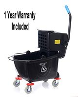 Simpli-Magic 79200 Mop Bucket with Wringer, Black