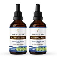Horny Goat Weed Alcohol-Free Liquid Extract, Organic Horny Goat Weed (Epimedium Grandiflorum, Barrenwort) Dried Leaf Tincture Supplement (2x4 FL OZ)
