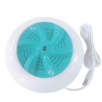 Trycooling Multifunctional Ultrasonic Turbine Washing Machine, USB Portable Mini Travel Laundry Cleaning Machine for Wash Dishes and Laundry (Cyan)