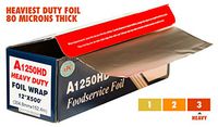 Heavy Duty Aluminum Foil, 12 Inches X 500 Feet, Commercial Industry Grade, Food Service, Wrap, Bulk Thick Super Heavy Duty Roll (1-Pack)