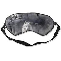 Wolf Sleep Mask Mulberry Silk Eye Masks Blinder with Adjustable Strap for Men Women