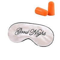 ACTLATI Silk Sleep Mask Soft Eye Mask Blocks Light Blindfold W/Ear Plugs
