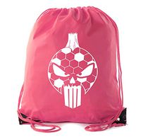 Soccer Party Favors | Soccer Drawstring Backpacks for Birthday Parties, Team events, and much more! - Pink CA2500SOCCER S6