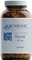 Metabolic Maintenance Glycine - Pure 500 Milligrams Amino Acid Sleep + Detox Support (250 Capsules)