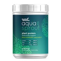 Aqua Sprout Vegan Plant Protein Powder, Premium Quality, Single Ingredient Pure Water Lentil, Whole Body Plant Protein Support, High In Essential Minerals, Fiber, Omega-3, Magnesium, 20 Servings, 400g