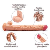 YMYMYY Lifelike Massager 16.5 Inch Extra Long Dî'ldɔ Waterproof Silicone Hand-Free Massage Wand for Women Private Packaging