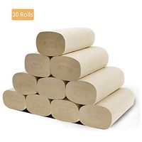 MDDYF Toilet Paper 30 Rolls, 4-Ply Comfortable Soft Thick Bathroom Tissues Degradable Skin-Friendly Roll Paper, Highly Absorbent Paper Tissue for Home, Kitchen, Toilet