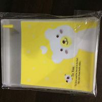 TripodGo 100 Pcs Cute 6x4 Self-sealing Clear Cellophane Bags, for Handmade Snake Bakery Candle Soap Cookie, Blue Tie, 100 Pcs (YellowBear)
