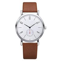 TOMOYOU Simple Alloy Digital Scale Mature pu Leather Electronic Watch Mechanical Watch White Dial PU Band Self-Wind Men-Standard Business Men's Quartz Watch
