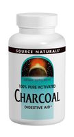 Source Naturals 100% Pure Activated Charcoal 260mg, 200 Capsules (Pack of 2)