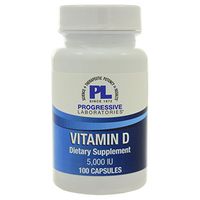Progressive Labs Vitamin D-3 5000 IU 100 Capsules