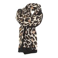 Wadonerful Scarf Women Leopard Printed Winter Warm Long Scarves Linen Soft Long Neck Wrap Shawl Fashion Wraps Scarfs White