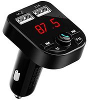 LLBH Black Bluetooth Car FM Transmitter Audio Adapter Receiver Wireless Handsfree