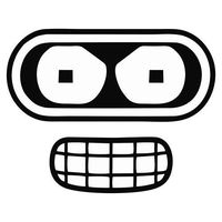 Futurama Benders Face Sticker - Vinyl Decal Window Laptop.jpg