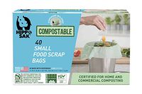 Hippo Sak Compostable Small Food Scrap Bags, 40 Count with Dispenser