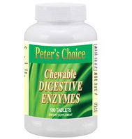 Peter's Choice Chewable Digestive Enzymes, 180 Tablets, Plant Sourced Blend Daily Digestive Enzymes