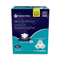 Simply Right Member's Mark Adult Wash-Cloths, 240 Count (3 Pack(240 Count))