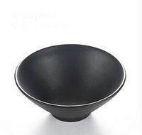 donfohy Thread artificial porcelain bowl side dish, black ruggedness, hotel-style tableware bowl matte tableware, porcelain bowls, bowls scrub,