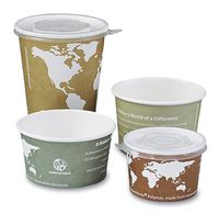 8 oz. Translucent Vented Lid for Compostable Soup Cup (50 Lids) - AB-310-4-178