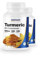 Nutricost Turmeric Curcumin Pills (95% Curcuminoids) (2 Pack) - 500mg, 120 Pills Per Bottle
