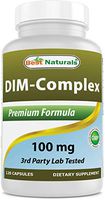 Best Naturals DIM Supplement 100 mg 120 Capsules, DIM for Estrogen Metabolism & Balance, For Menopause, Body Building, PCOS & Hormonal Acne