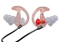 SureFire EP4 Sonic Defenders Plus filtered Earplugs, triple flanged design, reusable, Clear, Medium