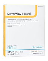 DermaRite Dermaview II Island Transparent Film Dressing with Pad
