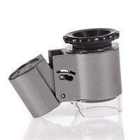 Illuminated Jewelry Magnifier Convenient Microscope Pocket Identification Banknotes Coin Stamp Coin 50X