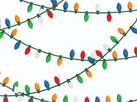 Christmas Print Cello Rolls - 40"x100' Hanging Lights Cello Roll 1.0 mil (2 Rolls) - WRAPS-CR40HL