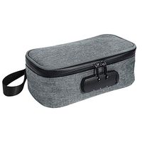 Smell Proof Bag with Combination Lock, AMERTEER Odor Proof Container for Coffee, Tea, Lock bock for Medication, Travel Storage Case (Gray)