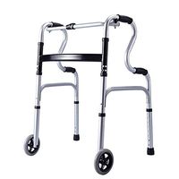 Cooralledtooere Aluminum Rollator Walker, Compact Folding Design，Walking Frame with Arm Rest