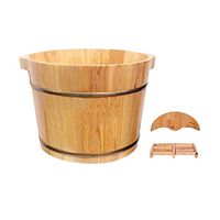 Footbath，Solid Wood Foot Soaking Barrel Bucket，Cypress Wood Foot Bucket，Foot Spa Wooden Tub，Thicken Wooden Tub，Foot Bath Tub，Foot Tub (Color : B)