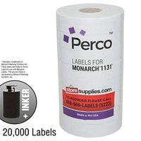 White Pricing Labels for Monarch 1131 Price Gun - 1 Sleeve, 20,000 Blank Marking Labels - with Ink Roll Included